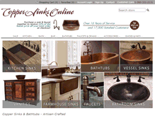 Tablet Screenshot of coppersinksonline.com